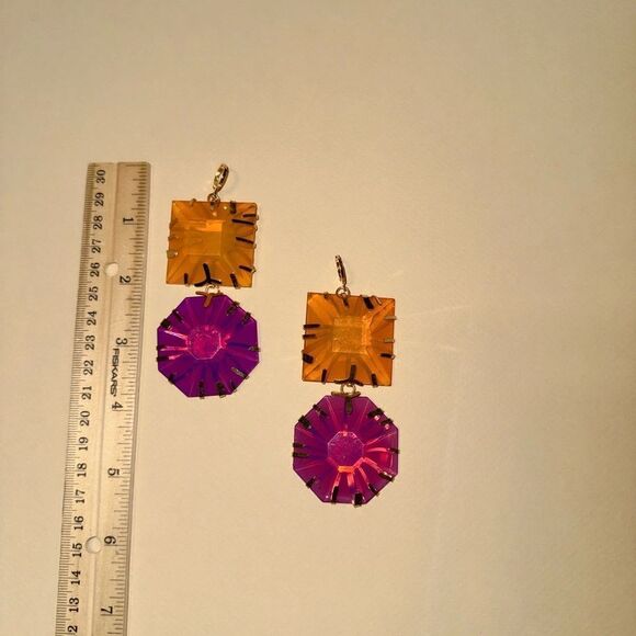 Crystal drop earrings M669 - Picture 3 of 4